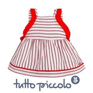 TUTTO PICCOLO | Red & White | STRIPED DRESS
